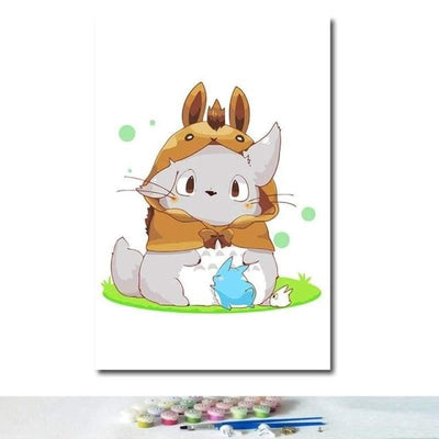 paint by numbers kit Totoro 9 - Custom paint by number