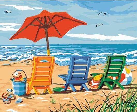 Vacation Beach, Paint by numbers kit