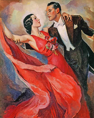 paint by numbers kit Vintage dancers art - Custom paint by number