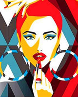 Sad Girl Pop Art NEW Paint By Numbers - Numeral Paint Kit