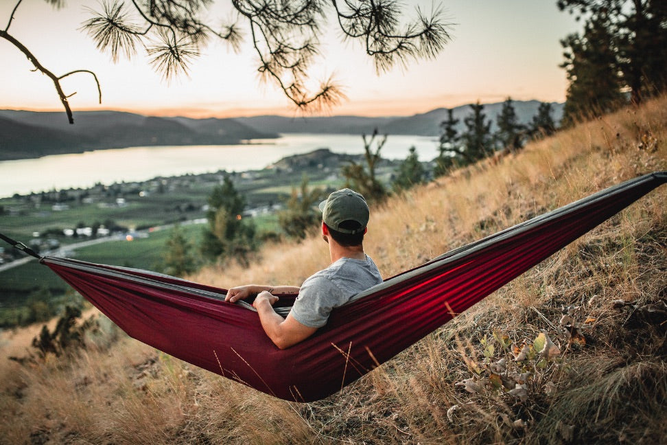 Merlot Red - Recycled Hammock with Straps | Made From 100% Recycled ...