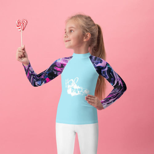 Youth Girls Raley ratZ Neon Yellow SubC&S Rash Guard | H2O Ratz