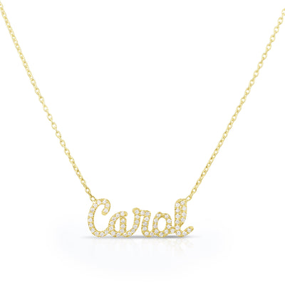 Script Nameplate Necklace – Alexandra Beth