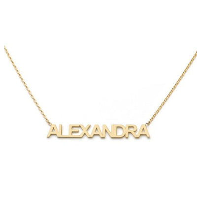 Script Nameplate Necklace – Alexandra Beth