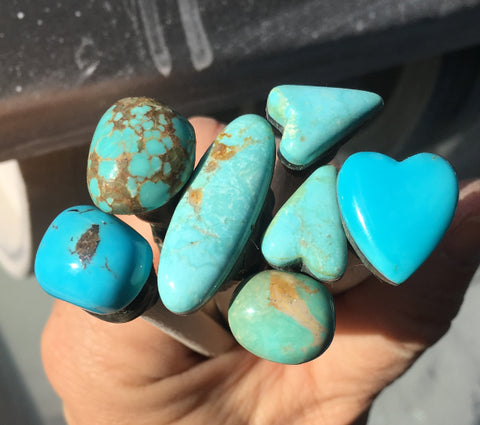 Hand Cut Turquoise Cabochons