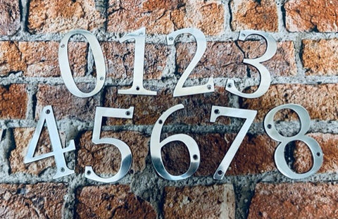 metal house numbers