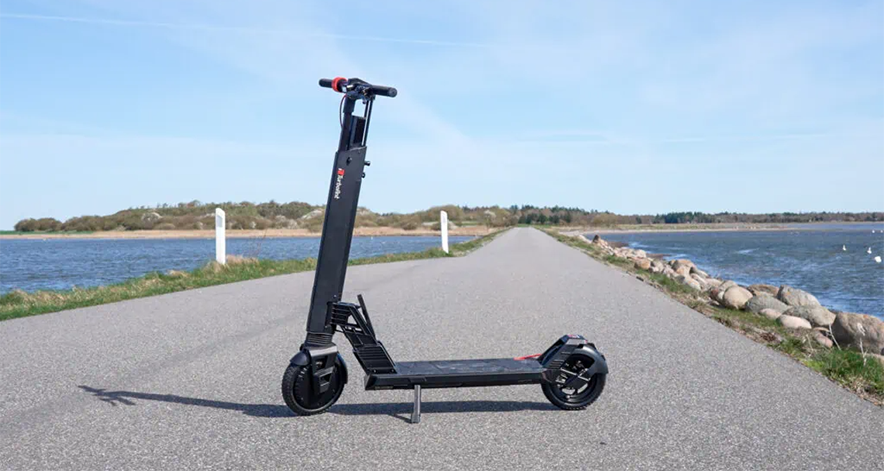 TurboAnt V8 electric scooter on the road
