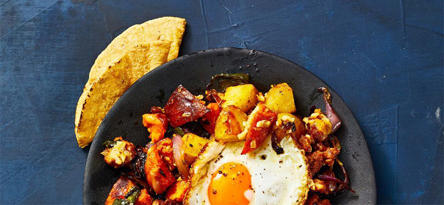 Smashed Potato-Chorizo Hash