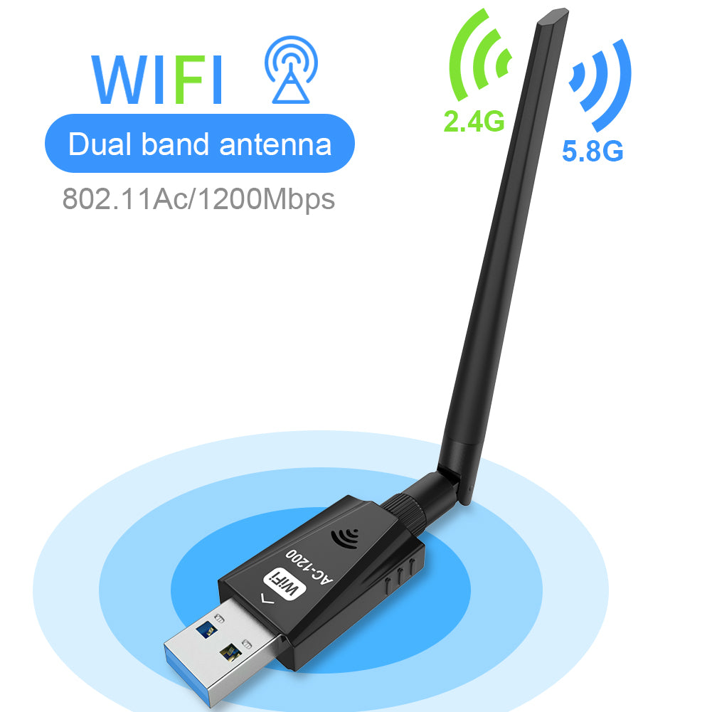 Wifi Adapter 1200Mbps Techkey Wireless Network Adapter USB 3.0 Wif mytechkey