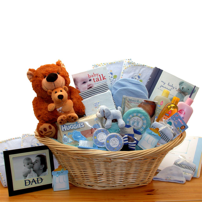 For a Beary Sweet Baby Boy  Baby shower gifts for boys, Baby shower  baskets, Baby boy gift baskets