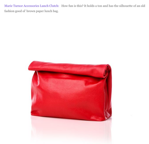 Coco in Cashmere Blog Red Lunch Clutch