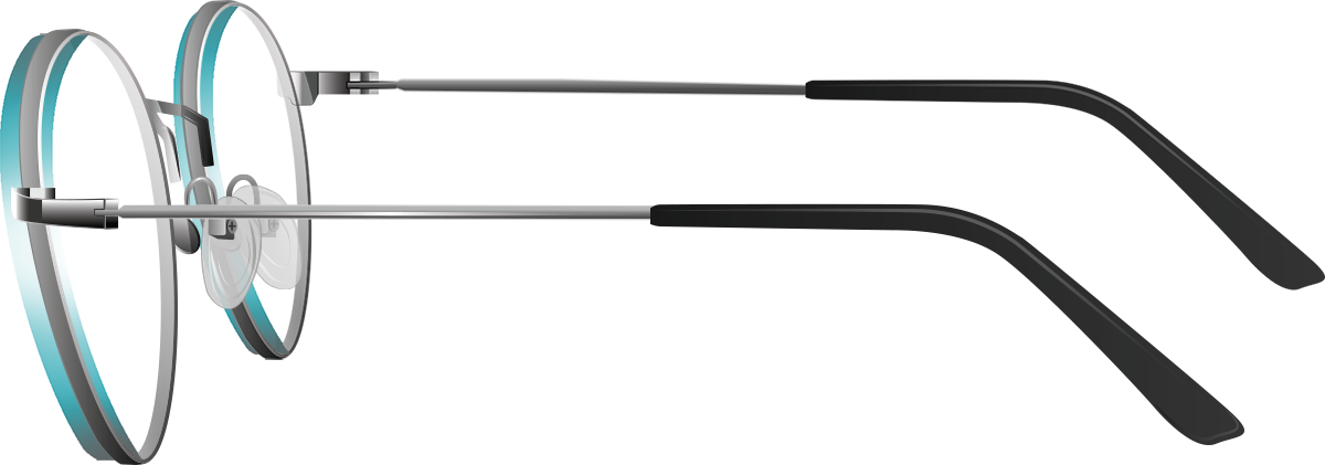 Lens thickness of prescription glasses with standard 1.59 polycarbonate lenses for hyperopia