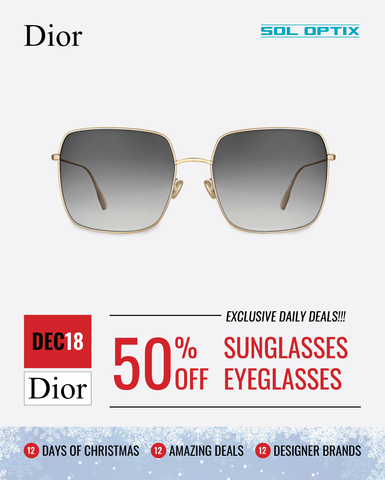 Metal frame Dior designer sunglasses.