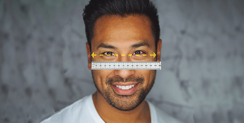 How to measure face width for prescription eyeglasses.