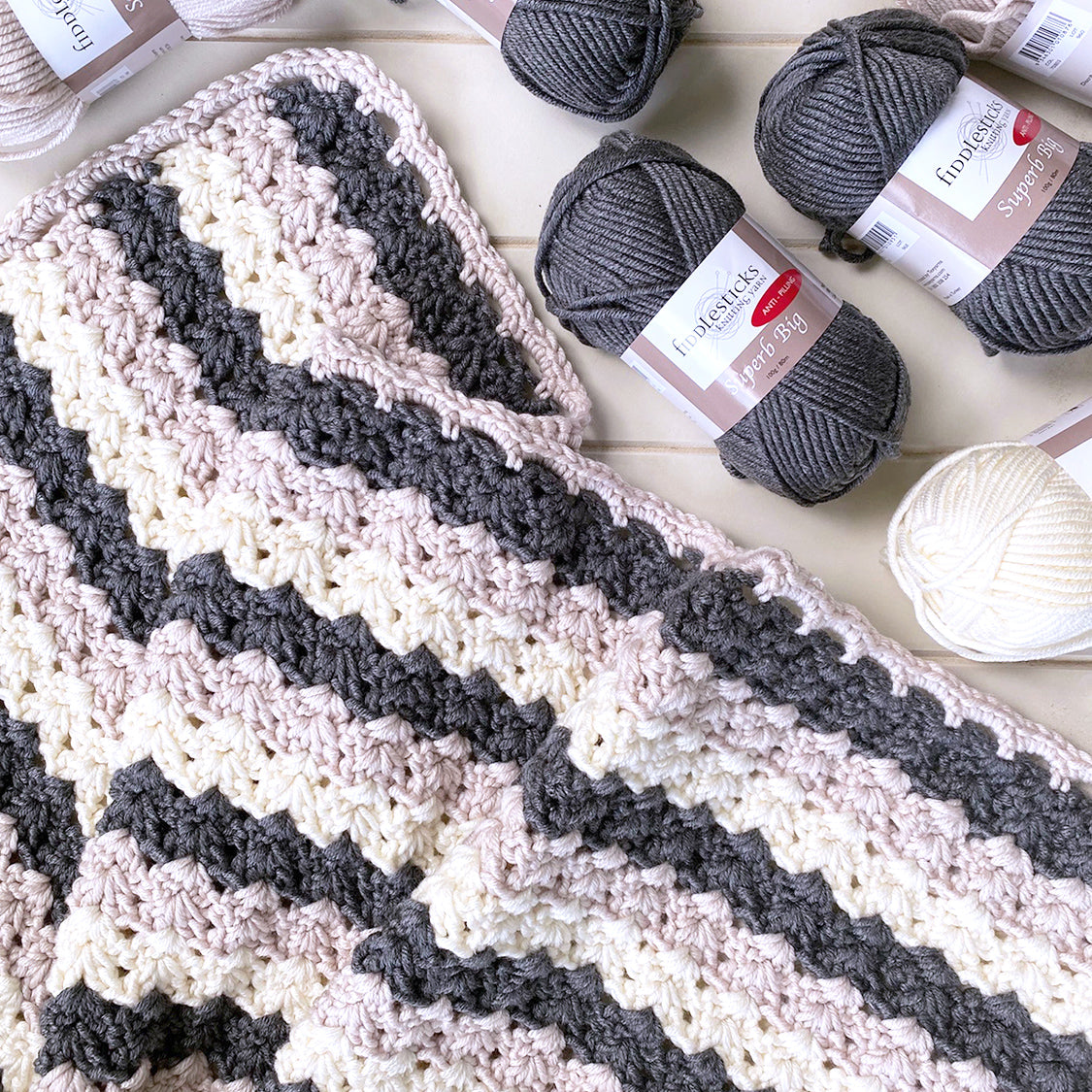 Chunky Crochet Blanket Pattern PDF Download Patchwork With Busyfingers