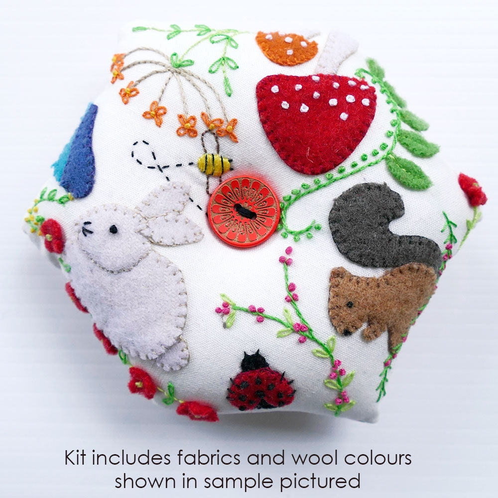 Forest Friends Pincushion Kit Patchwork With Busyfingers