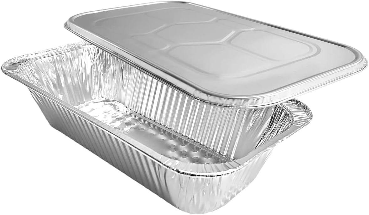 Third-Size Aluminum Foil Steam Table Pan w/Lid Combo 200/CS