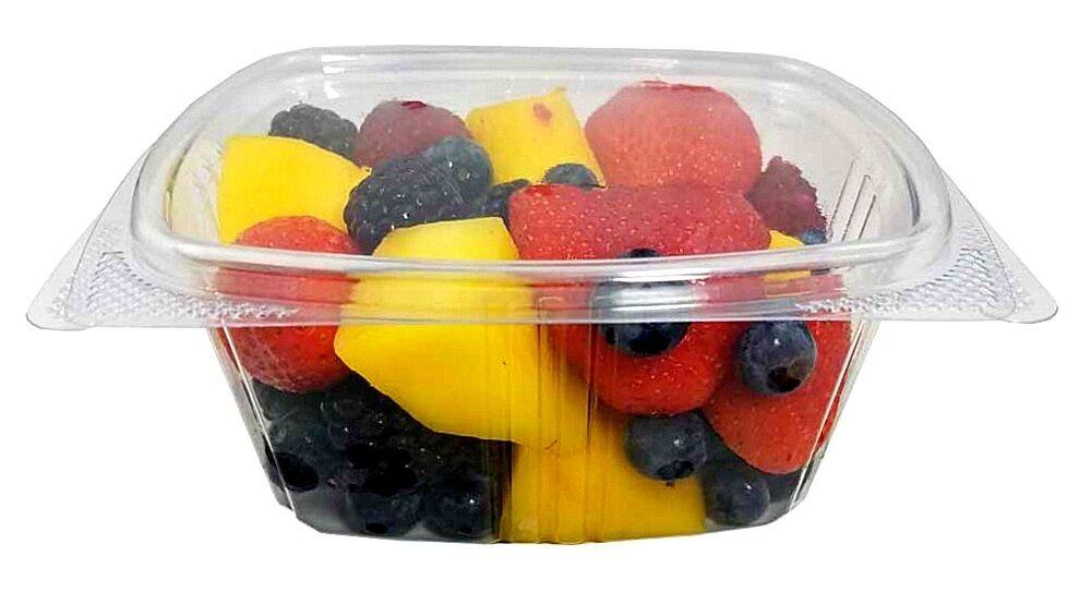 16 Oz Clear Hinged Deli Fruit Container 200cs
