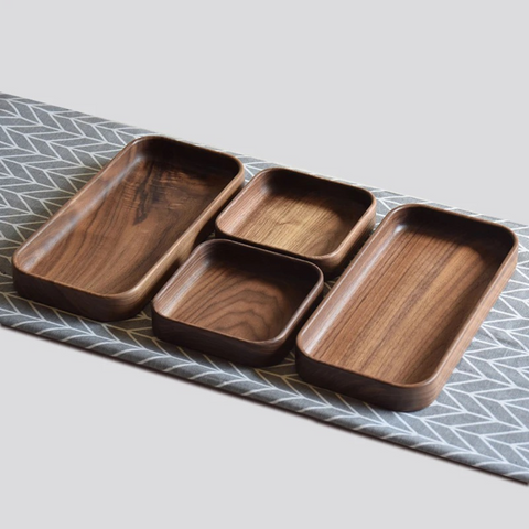 Stackable modular wooden organisation trays