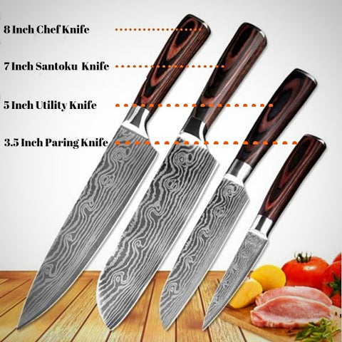 Samurai Slice - Damascus Steel Kitchen Knives – Wondrwood