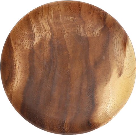 Acacia wood plate with nice wood grain pattern