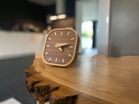 Minimalist modern wood clock