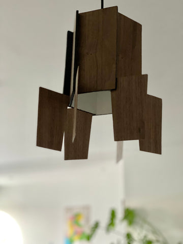 Modern wooden handmade light