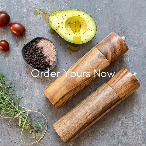 luxury wooden table accessories - wooden salt and pepper mills