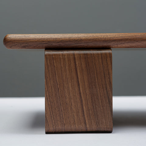 Solid Walnut Desk Accessories - walnut wood monitor riser