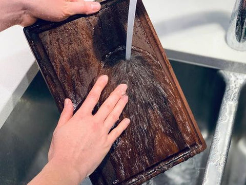 Washing wooden cutting boards