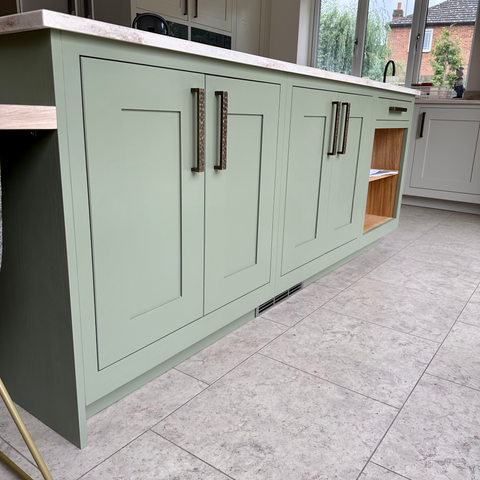 Little Greene Sage Green Kitchen Island