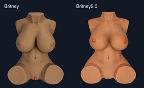 Bitney Big Boobs Sex Doll Wheat Color Comparison