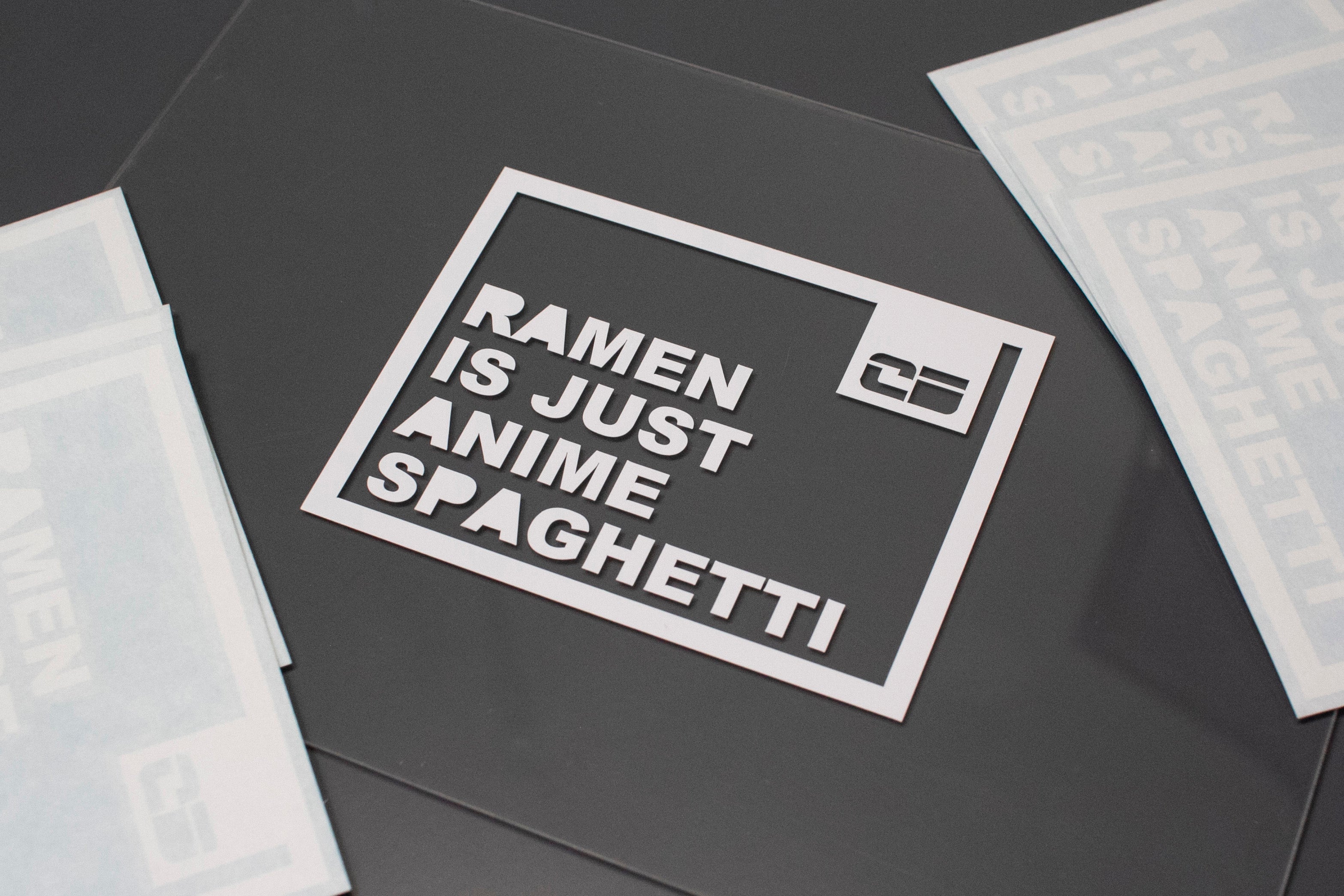 Ramen Is Just Anime Spaghetti Die Cut (White) – CarDrugs.com