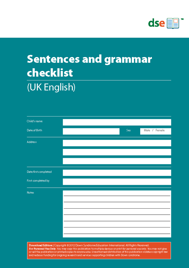 sentences-and-grammar-checklist-pdf-edition-dse-store