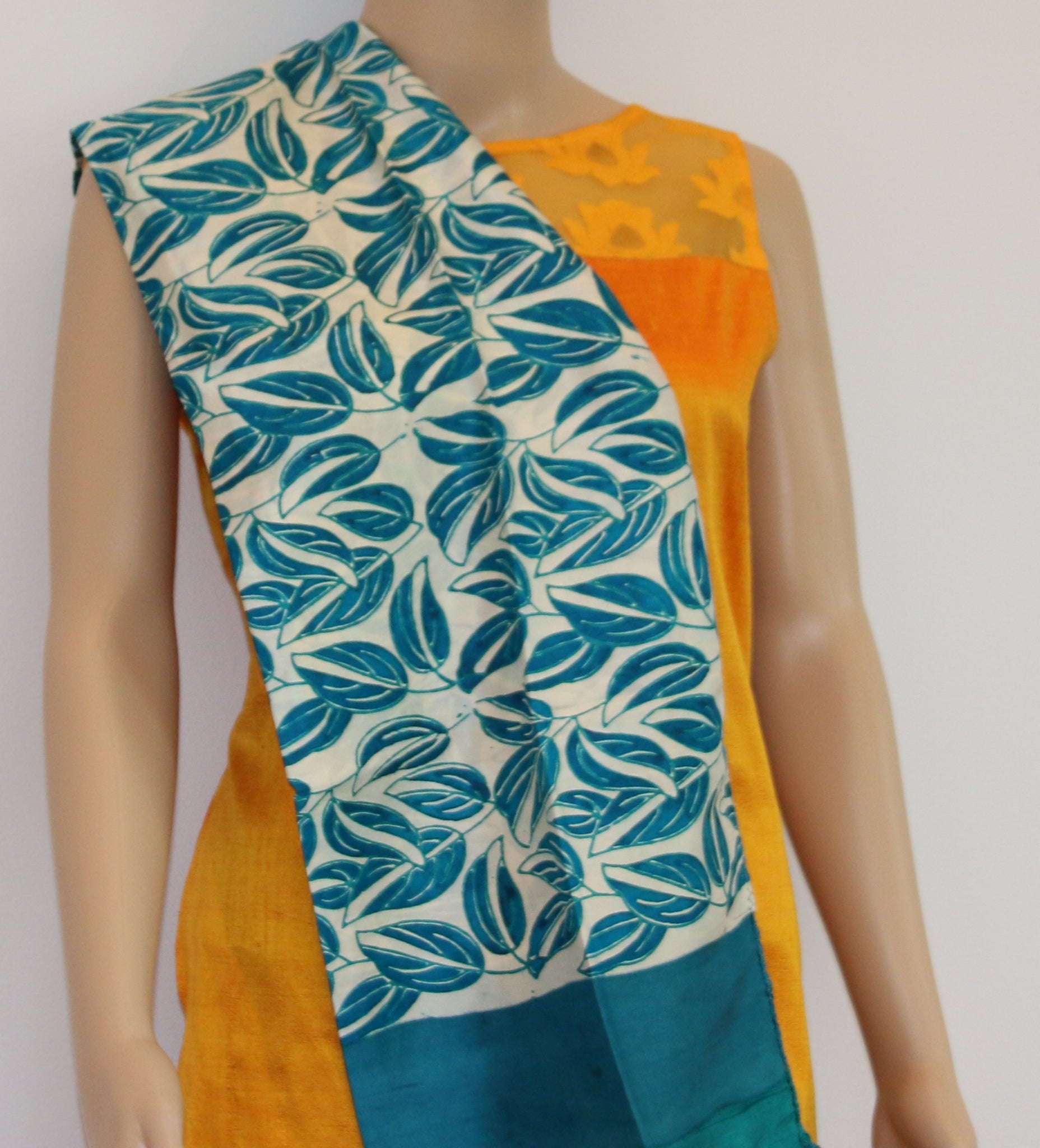 hand printed silk scarves