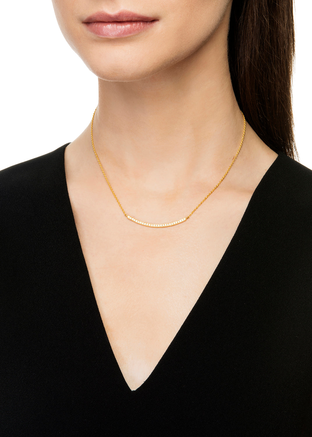 gold smile necklace