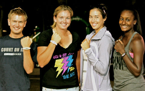 [LtoR] ScoreBand's Nick Gartner, Coco Vandeweghe,Yasmin Schnack, Asia Muhammad 