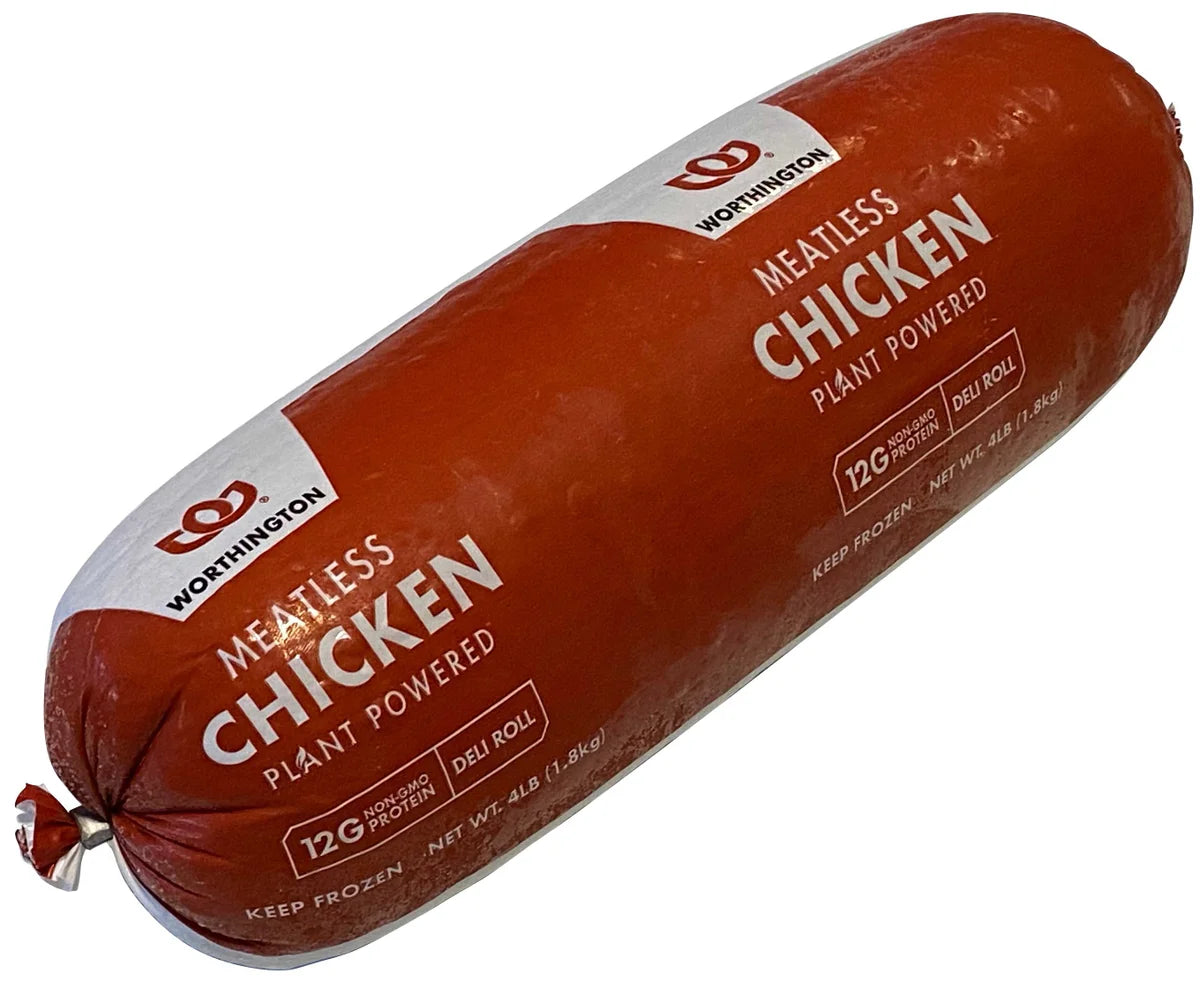 Worthington Frozen Meatless Chicken Roll 4/4Lb (Case) [121]