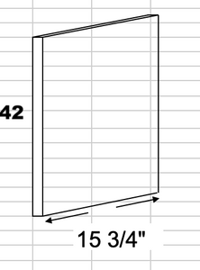 Pnl Sl 1542 Upper End Panel Slab 15 3 4 W X 42 H Allstyle