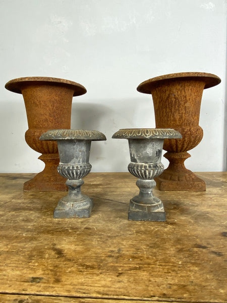 Decorative Vintage Cast Iron Urns