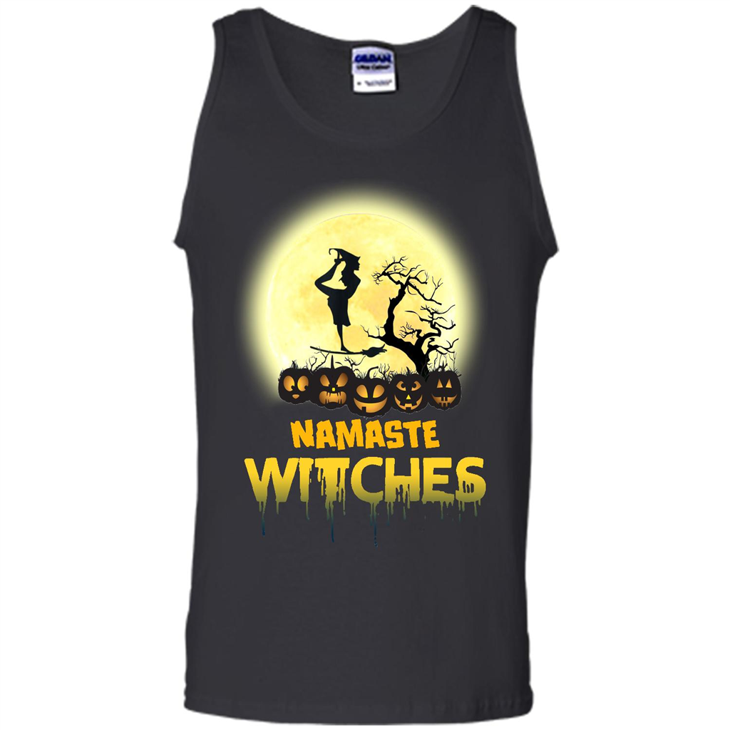 Yoga - Namaste Witches - Halloween Yoga - Canvas Unisex Tank Shirts