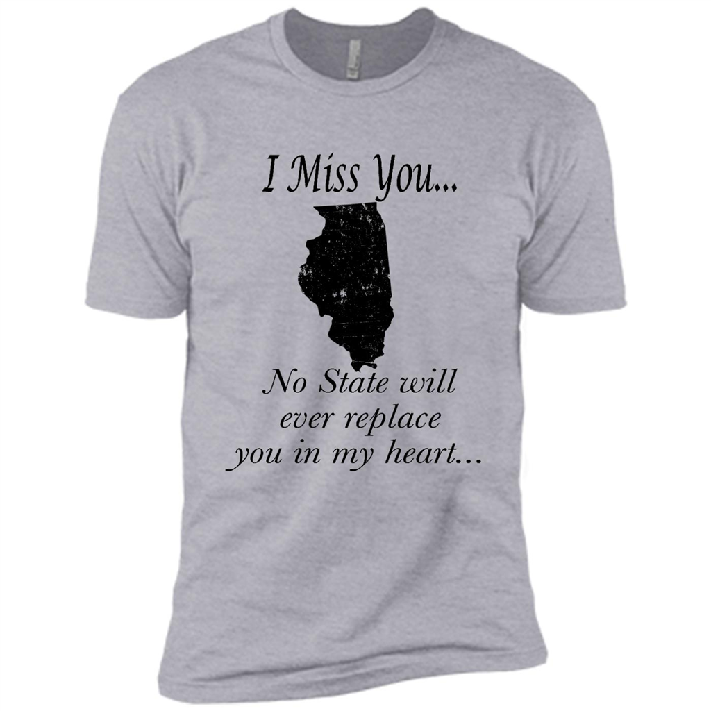 I Miss You Illinois State, No State Will Ever Replace You In My Heart - Canvas Unisex Usa Shirt