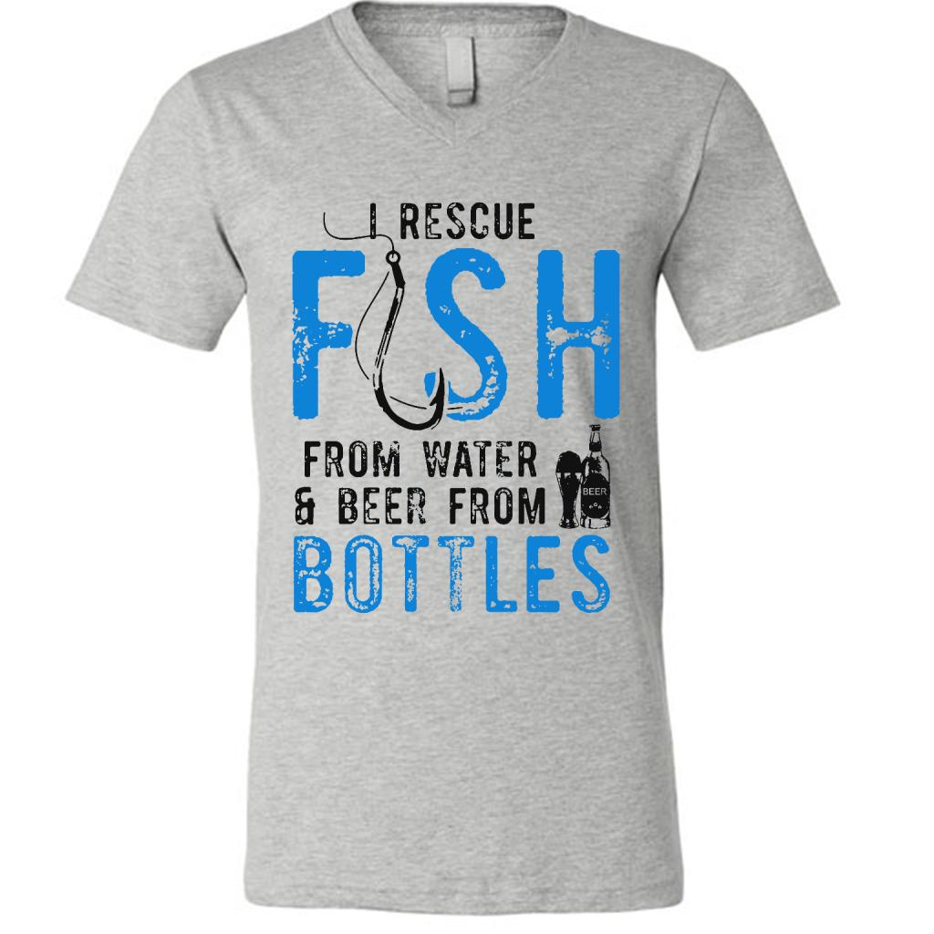 I Rescue Fish From Water And Beer From Bottles - Canvas Unisex Shirt