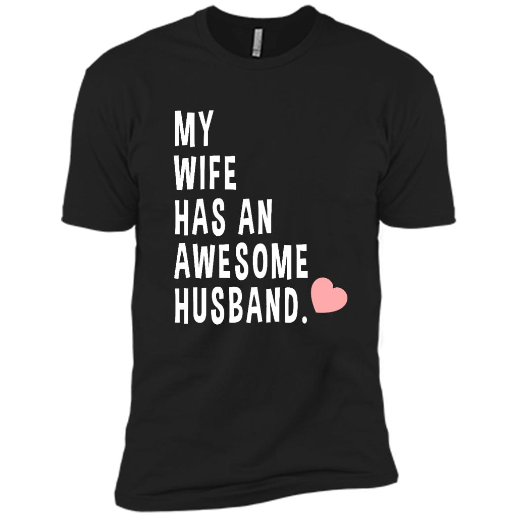 My Wife Has An Awesome Husband B - Canvas Unisex Usa Shirt