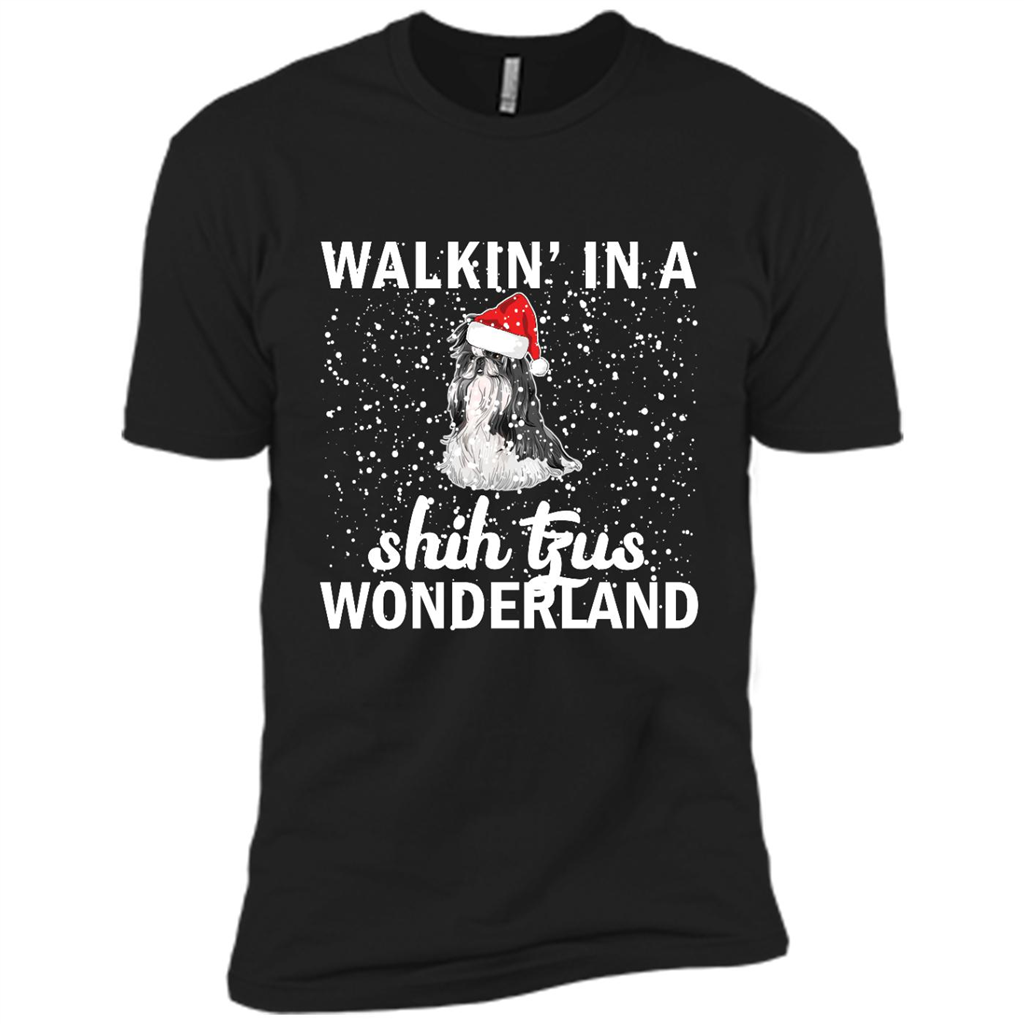 Walking In A Shih Tzus Wonderland, Christmas Gift, Xmas, Dog Lover - Canvas Unisex Usa Shi