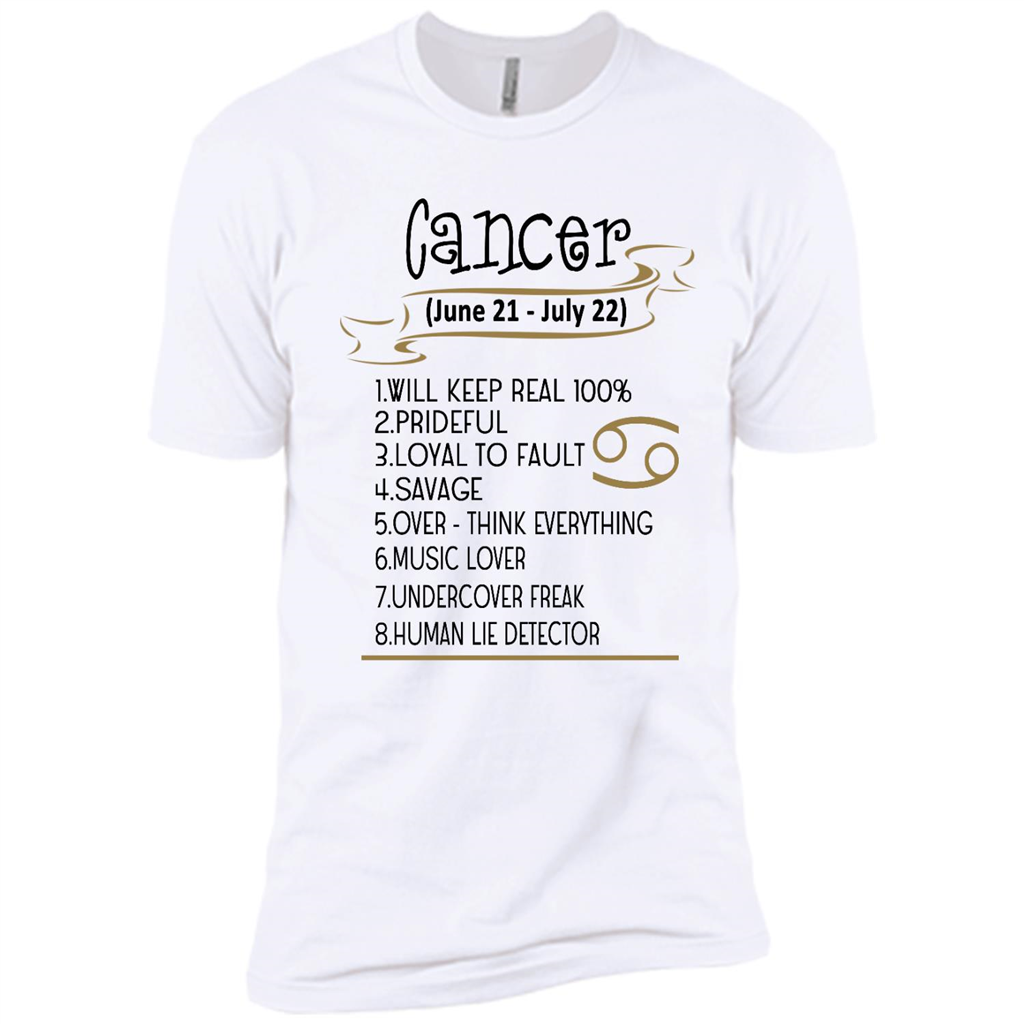 Cancer Traits Funny Cancer Zodiac - Canvas Unisex Usa Shirt