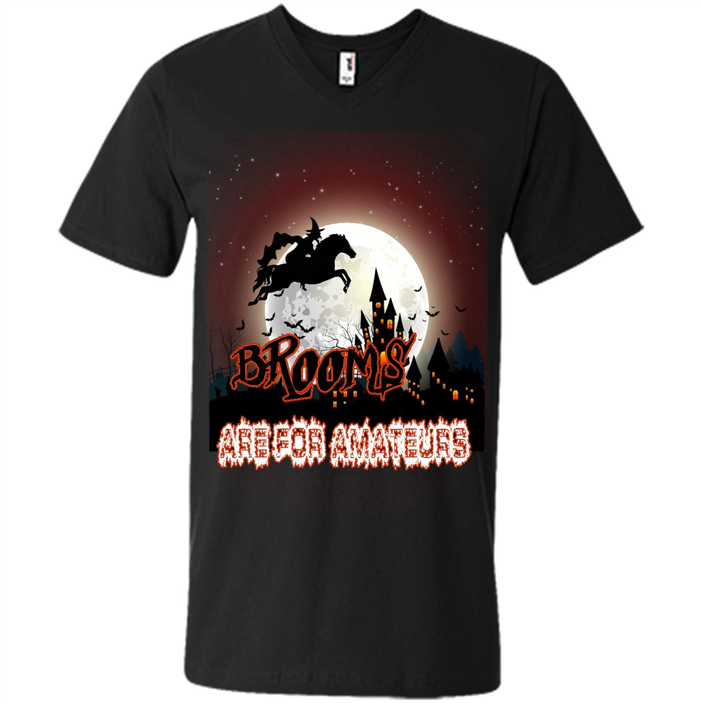 Brooms Are For Amateurs - Witch - Horse Lovers - Halloween A - Canvas Unisex Shirt