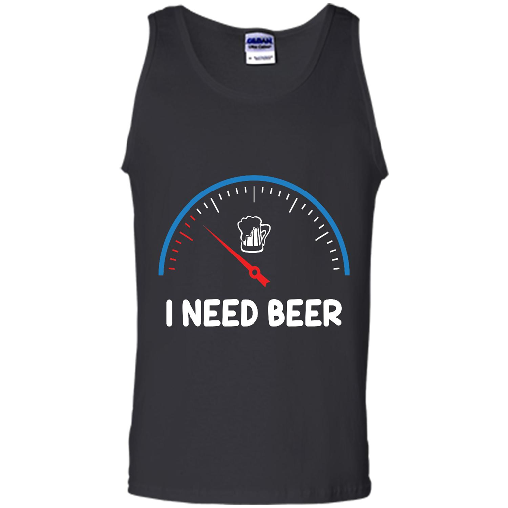 Meter Empty I Need Beer - Canvas Unisex Tank Shirts