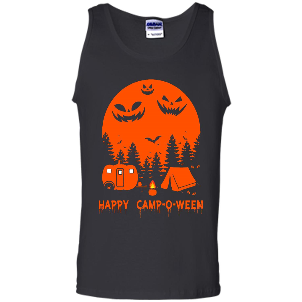 Happy Cam-o-ween Happy Camping Haloween - Canvas Unisex Tank Shirts