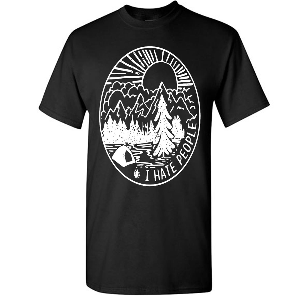 Camping I Hate People Mountain Camp Lovers Gift - Short Sleeve Shirt